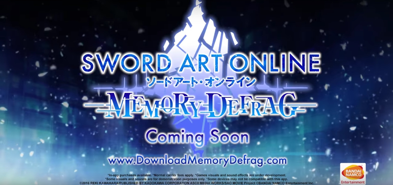 Sword Art Online: Memory Defrag ist nun Verfügbar im APP Store & Google Play Store Sword Art Online Memory Defrag