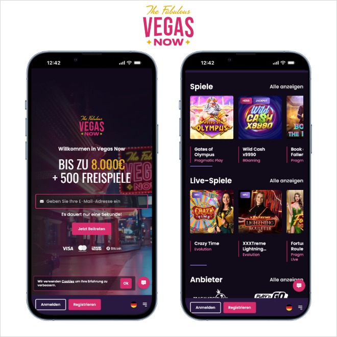 VegasNow Casino mobil